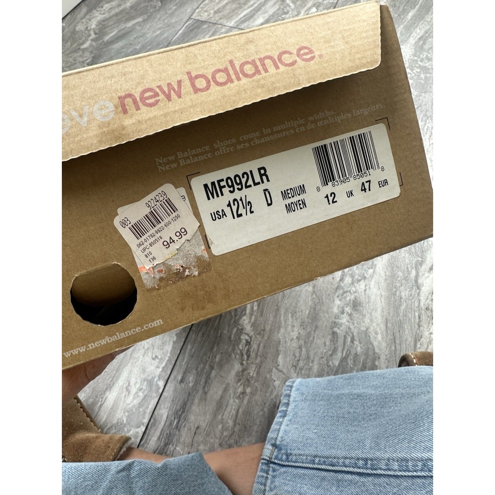New Balance 992 MF992LR Baseball Cleats Men's 12.5 D White Red NOS New Box - Picture 11 of 11
